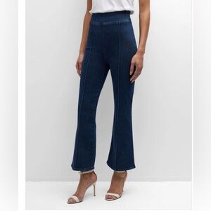 Frame The Jet Set Crop Mini Bootcut Flare Pull On Blue Jeans in Keller 1